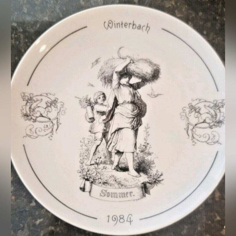 Winterbach Commerative Plate " Summer 1994. " Artist Ludwig Richter, Luxembourg